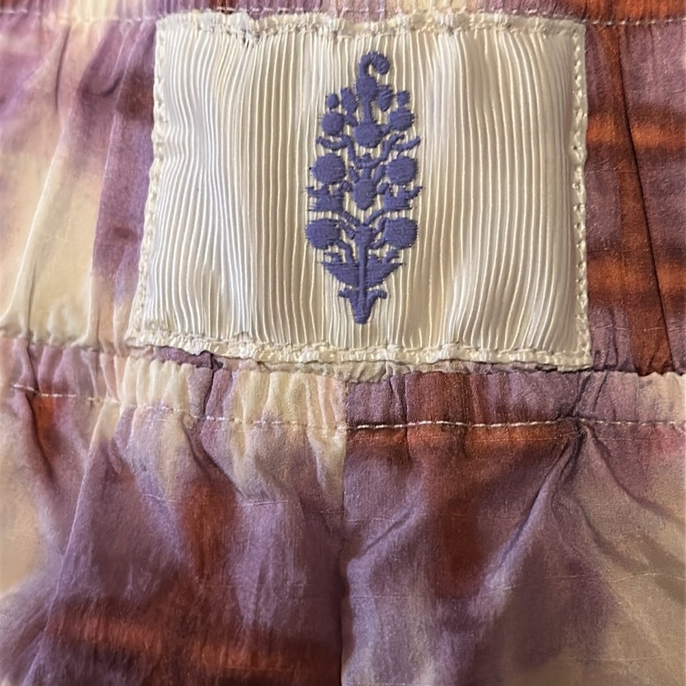 Free People Movement Varsity Blues Pink and White Printed Shorts -Sand Storm - Picture 11 of 15